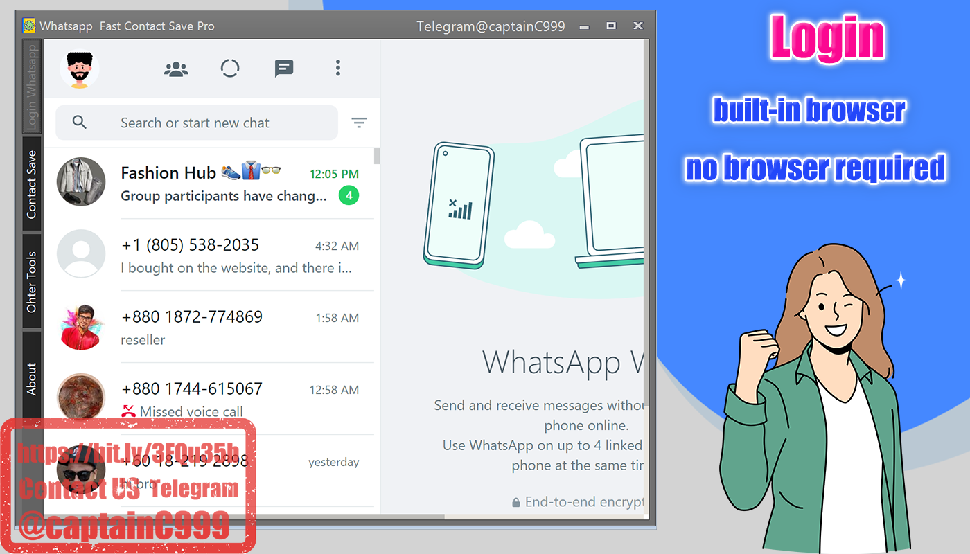 Whatsapp Contacts Bulk Save