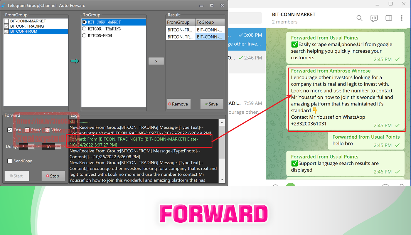 Telegram Forward Message Group|Channel 2.0.1