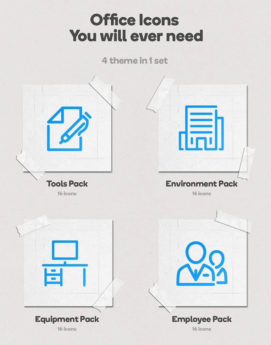 Office Animated Icons Set - Wordpress Lottie JSON SVG - 2