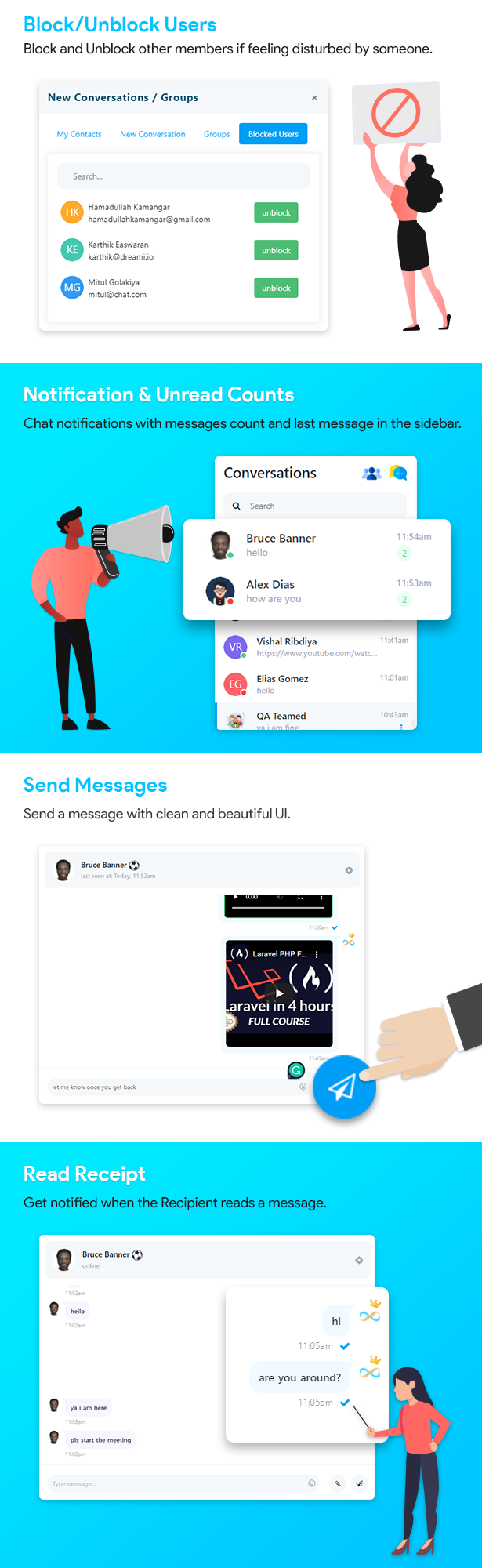 InfyChat Features List