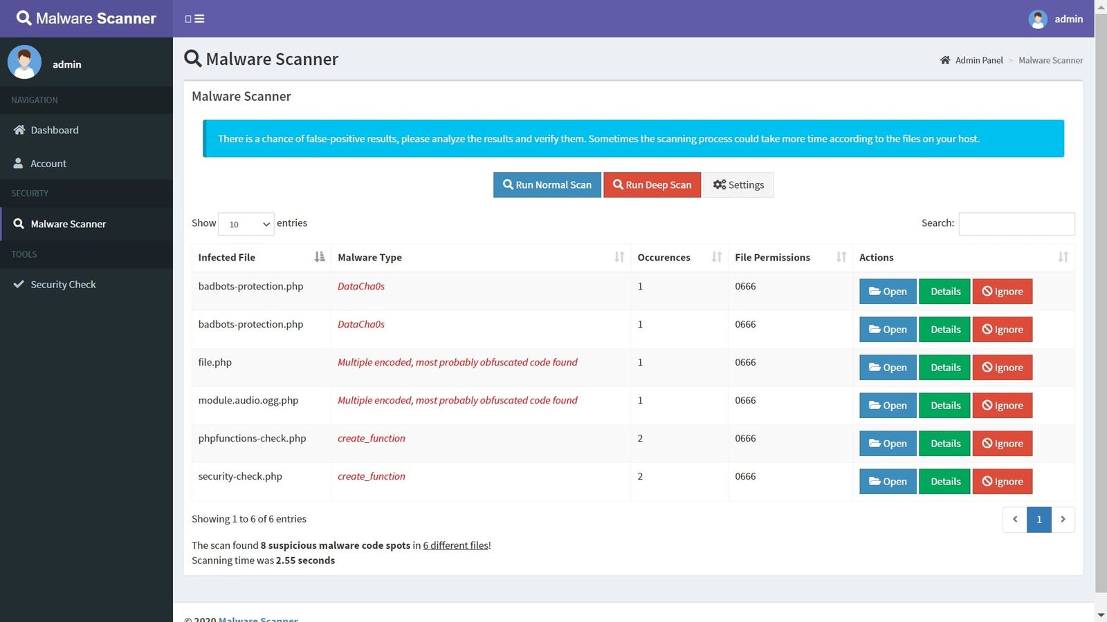 Malware Scanner - Malicious Code Detector - 1