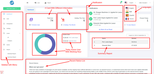 Employee Attendance Management System Admin Panel