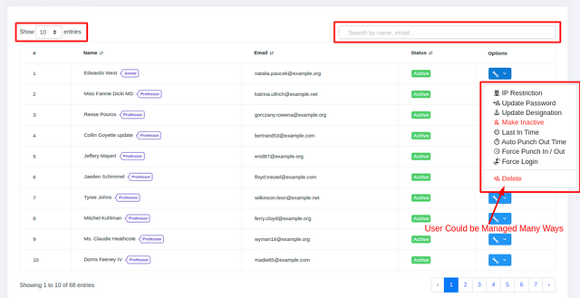 Employee Attendance Management System Admin Panel