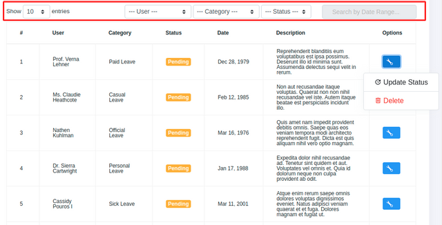 Employee Attendance Management System Admin Panel