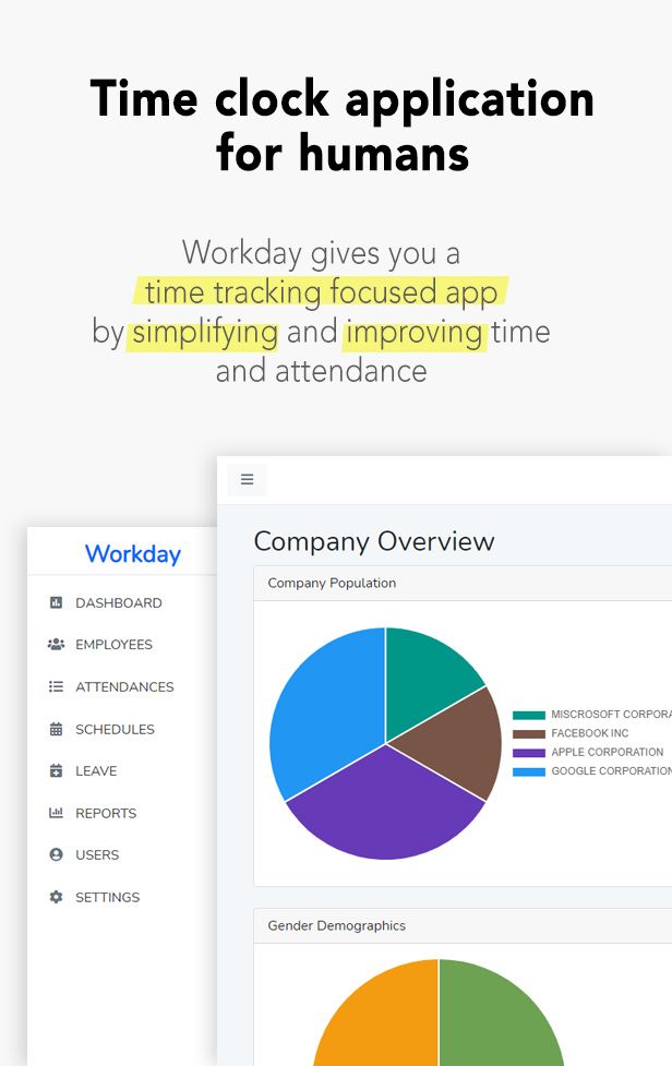 workday time clock application for humans