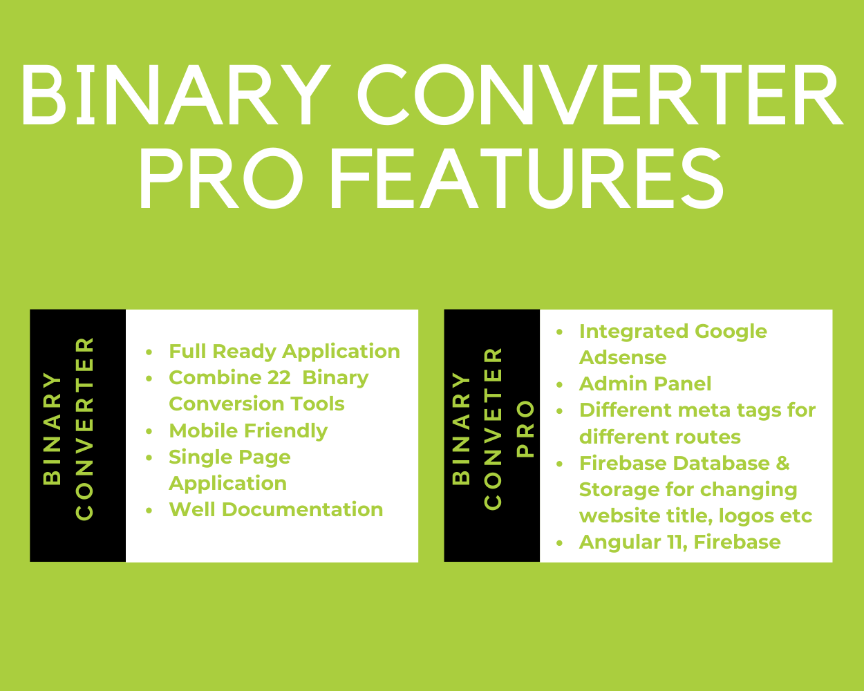 Online Binary Converter Pro (Angular 15 & Firebase) - code.market