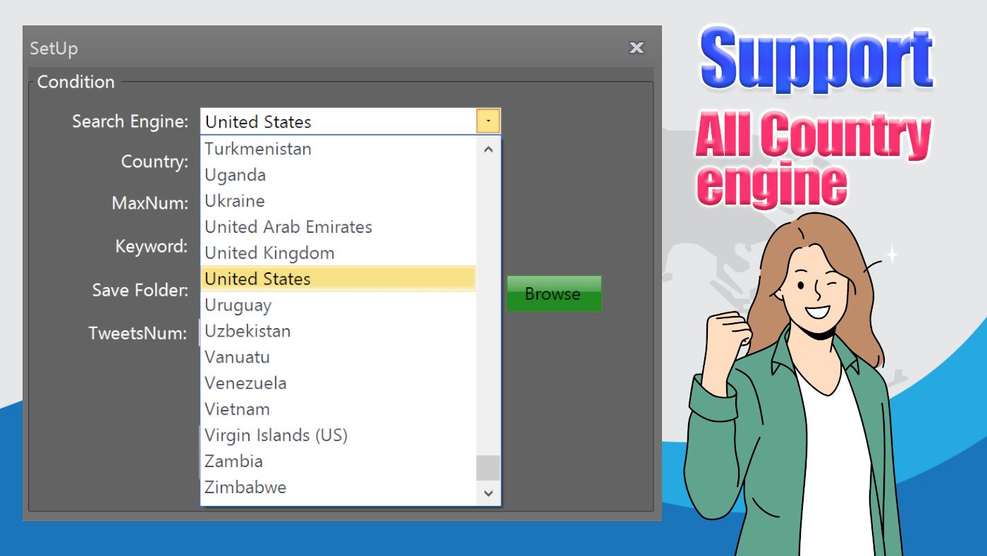 Social Midea-Twitter Scraper Pro-Configure Search