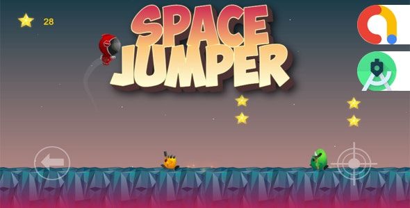 Space Jumper ( Android Studio + Admob + Multiple Characters + Reward Video Ads )