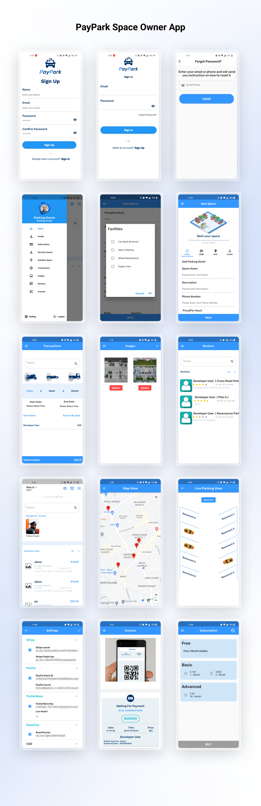 9-Screens-Space-Owner-App