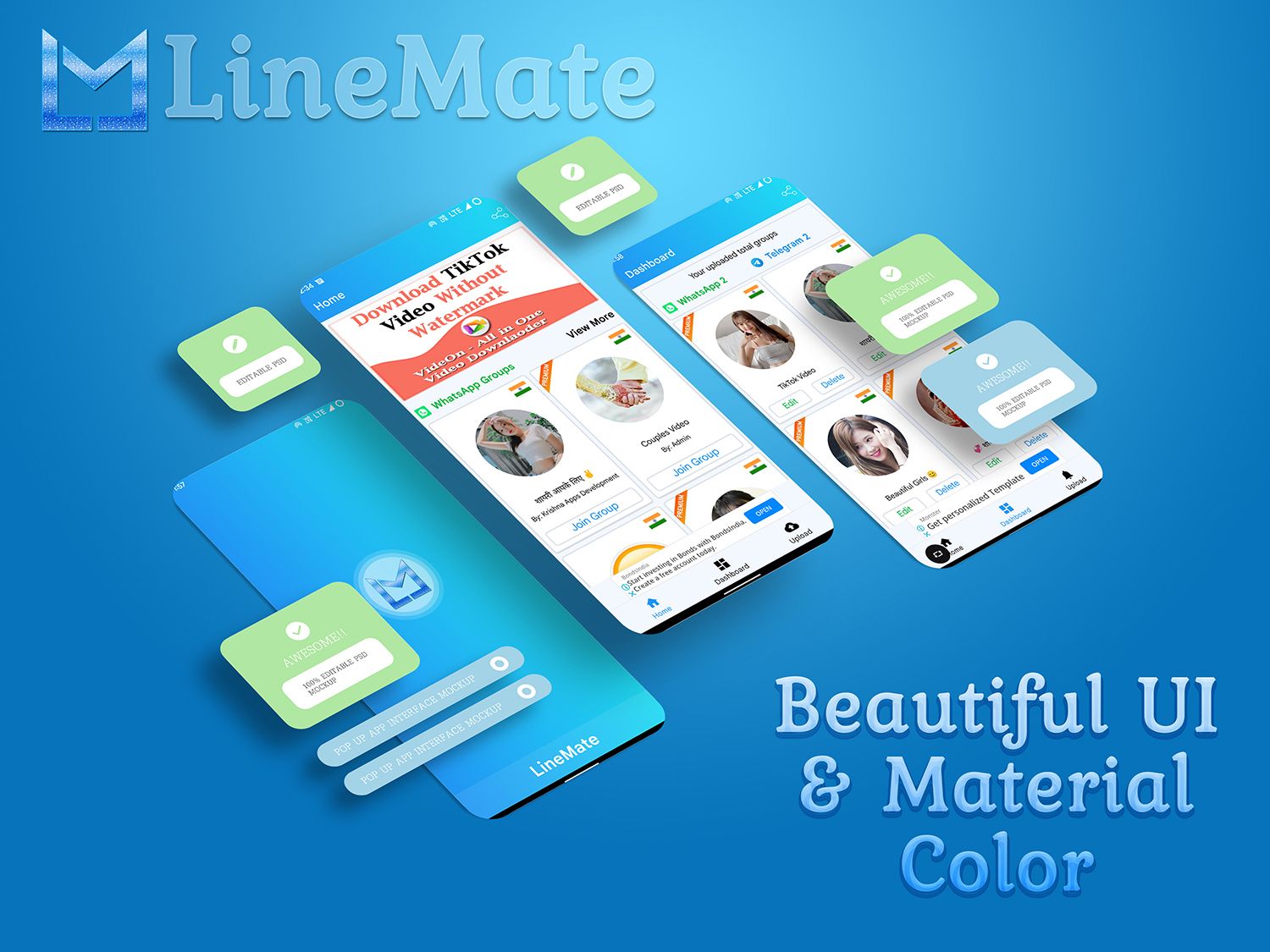 LineMate- Unlimited WhatsApp & Telegram Groups Link - 10