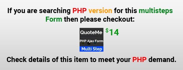 QuoteMe Multi Step PHP Working Multipurpose Ajax Form