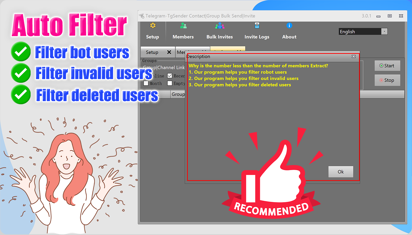 Telegram Telegram Bot-How to extract|scrape member-Auto filter invalid accounts