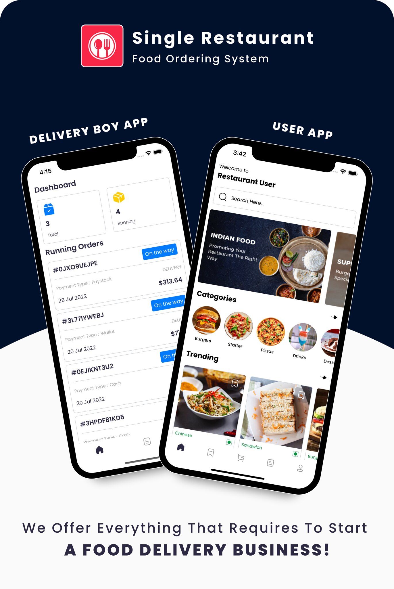 Single Restaurant - Flutter mobile apps with Laravel admin panel - 8