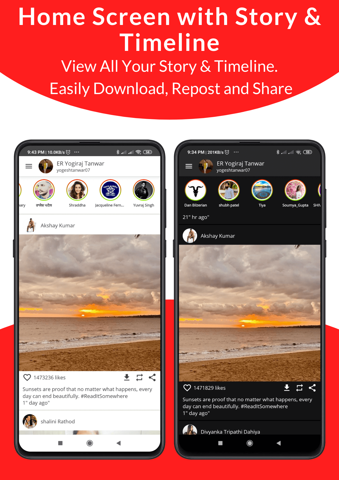 Post, Story, Timeline, IGTV Downloader for Instagram + FB, Admob Ads + Firebase Push Notification - 5