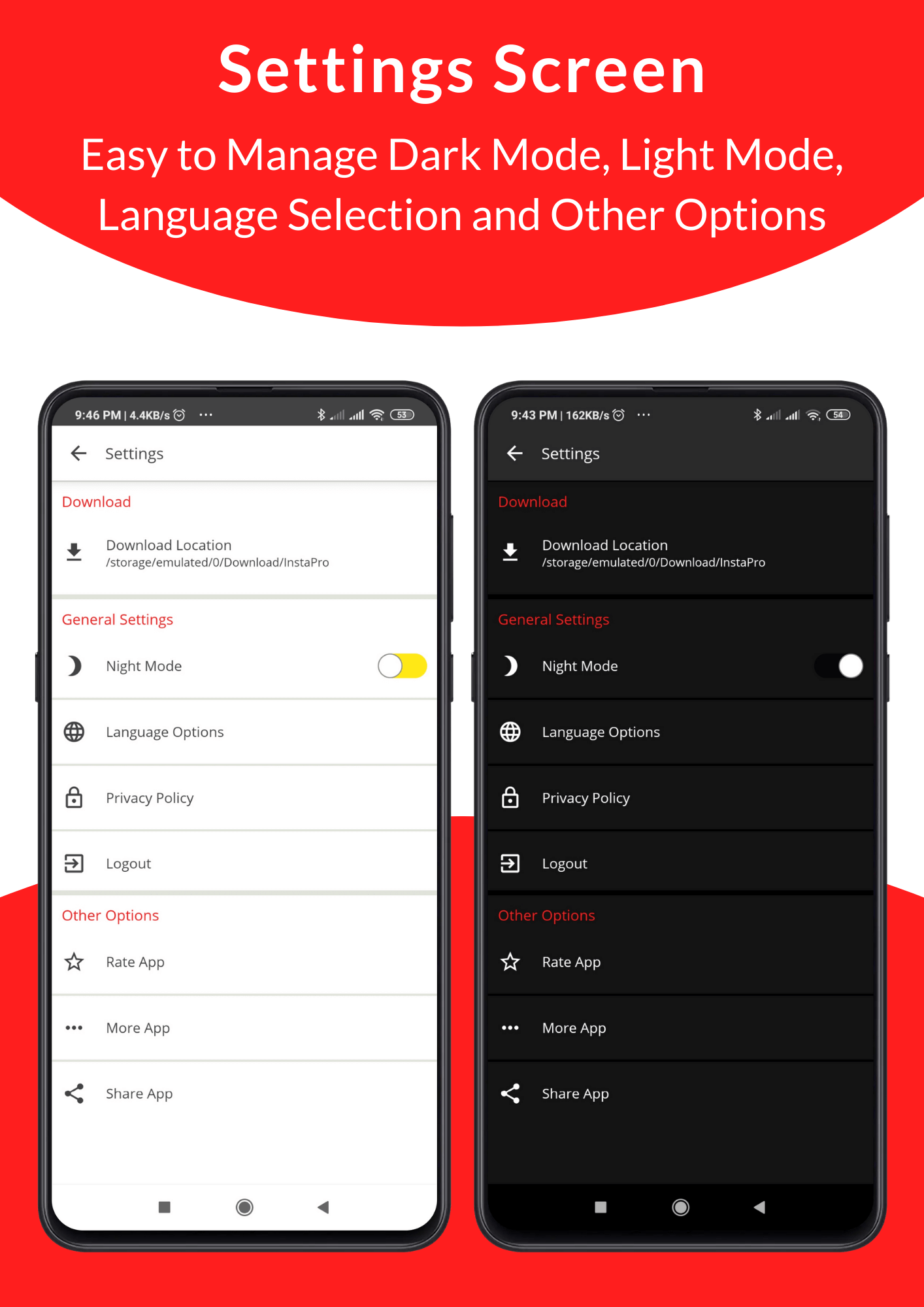 Post, Story, Timeline, IGTV Downloader for Instagram + FB, Admob Ads + Firebase Push Notification - 14