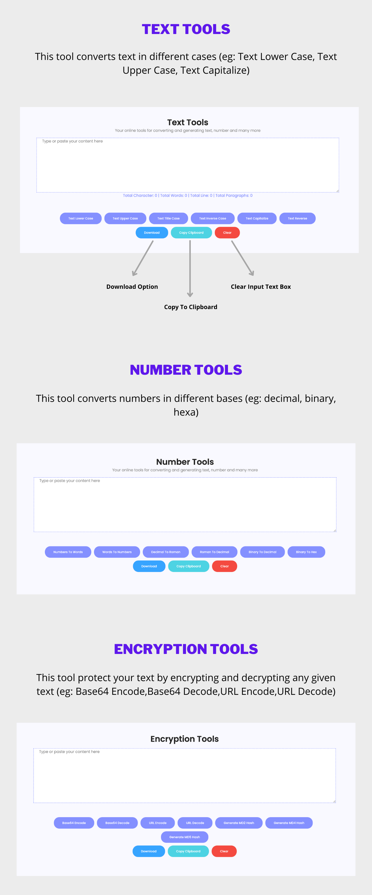 PRO Online Text Tools, Number Tools and Encryption Tools Converter Full Production Ready(Angular 15) - 8