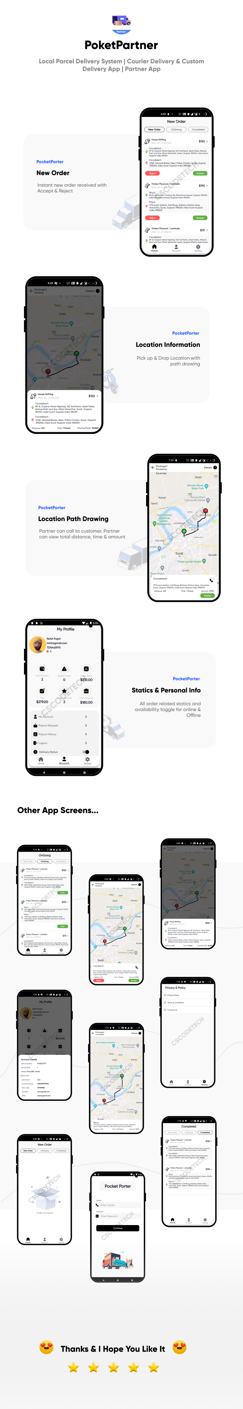 PoketPorter: Transport Goods, Parcel, Packers Movers, Logistics & Courier Delivery App Full Solution - 10