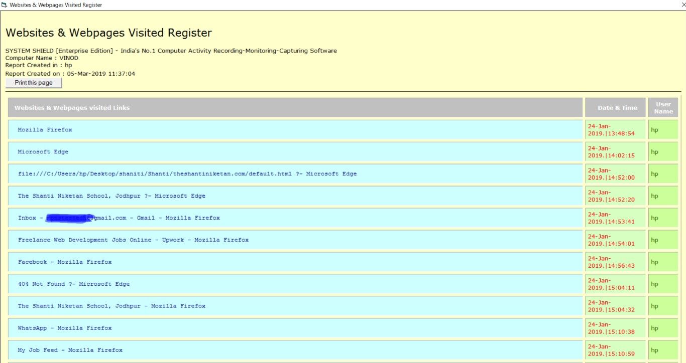 System Shield Employee Computer Recording Software