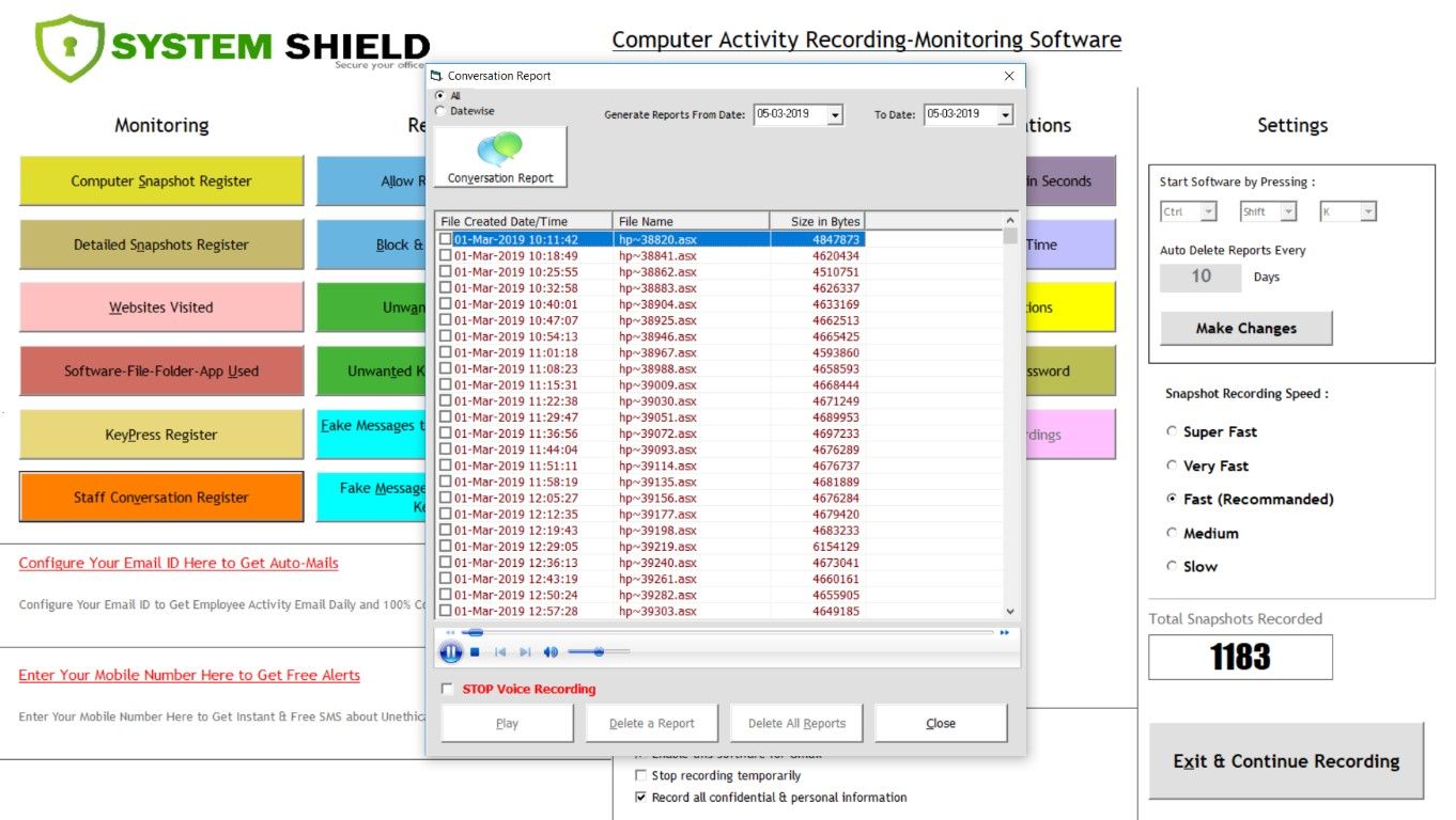 System Shield Employee Computer Recording Software