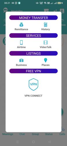MeetsPro Subscription Web & Android Chat, Calls, Conferences, Money Transfer, Business listings - 2