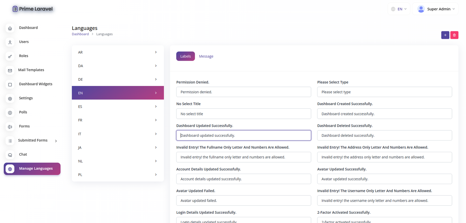 Prime Laravel - Form Management & Poll Management System - code.market