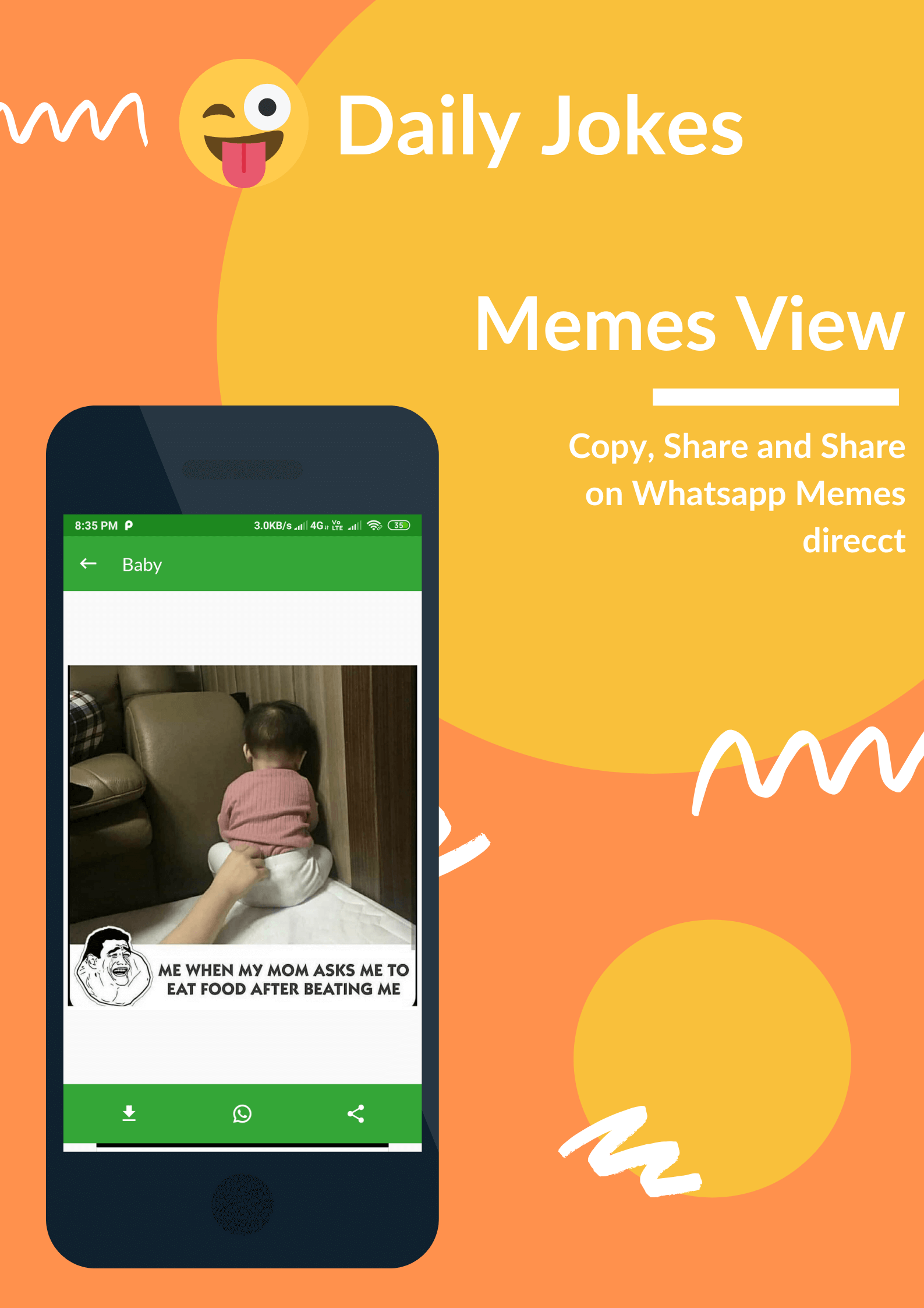 Daily Jokes & Memes Android App (Comedy, Funny, Joke, Memes) + Admob & Fb Ads - 15