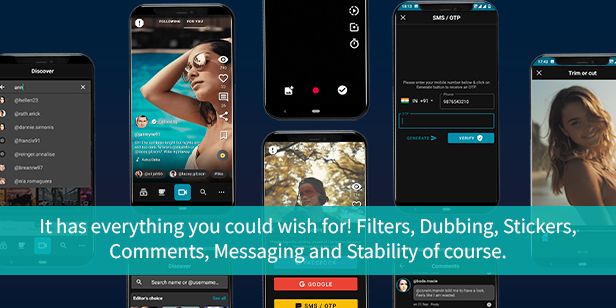 Muly - TikTok, Reels, Dubsmash Clone Script - 1