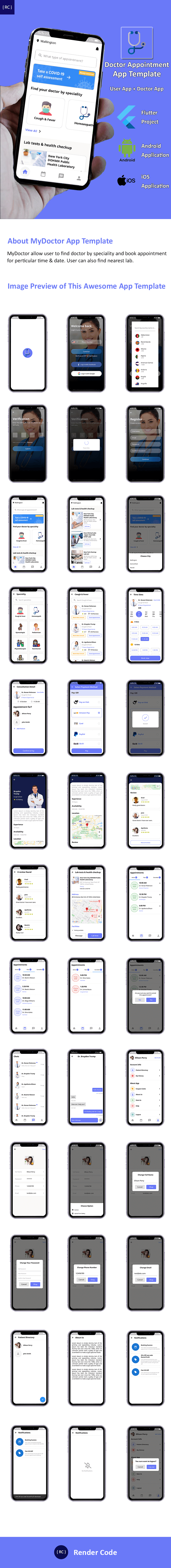 Doctor Appointment Booking App Template | Flutter 3 | 2 Apps | User App + Doctor App | MyDoctor - 9