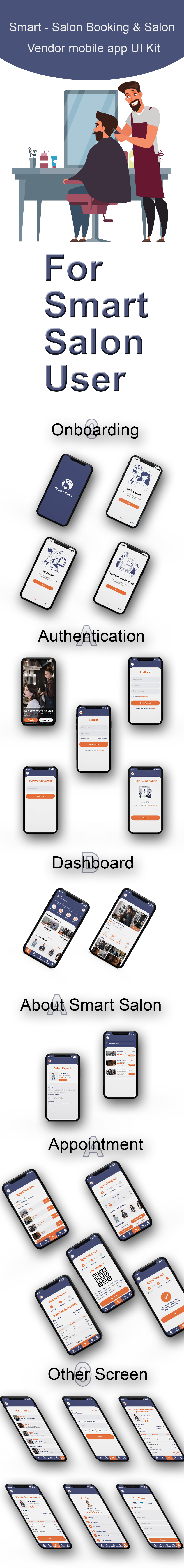Smart Salon UI Kit For Flutter & Figma Files - 2