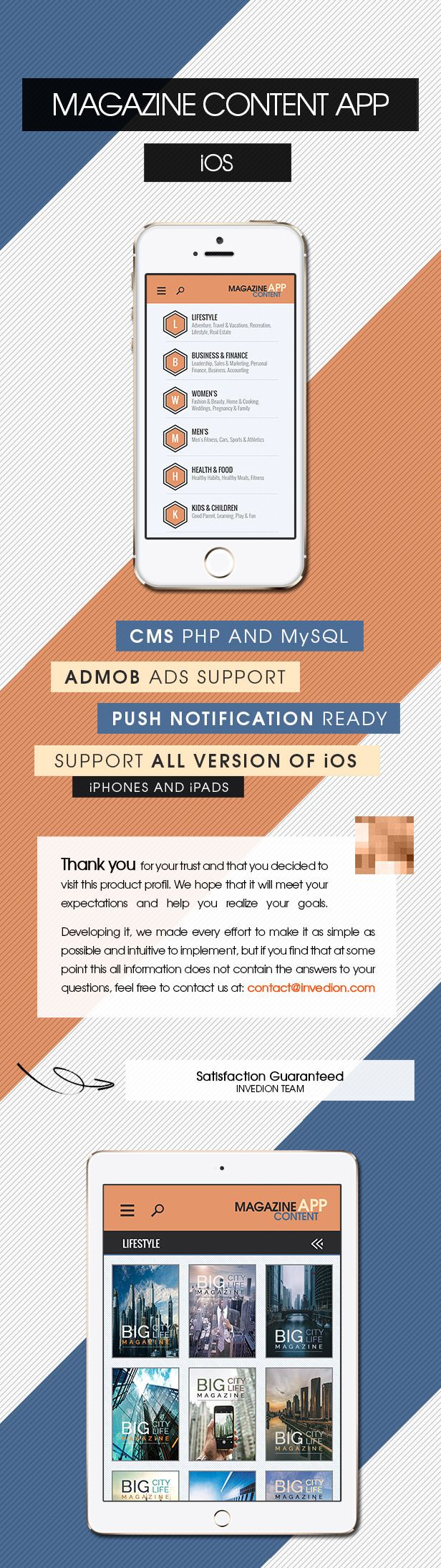 Magazine Content App With CMS - iOS [ Push Notifications | Offline Storage ] - 1