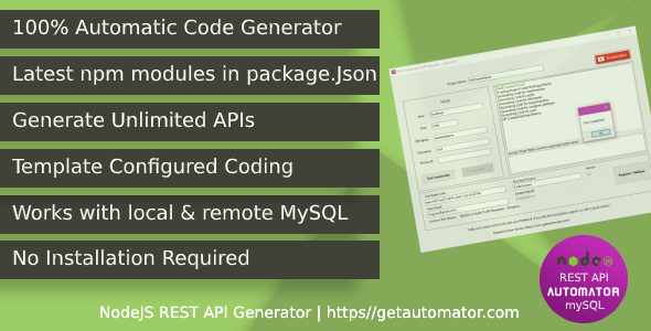 Automatic REST API Generator - NodeJS MySQL CRUD REST API With Postman