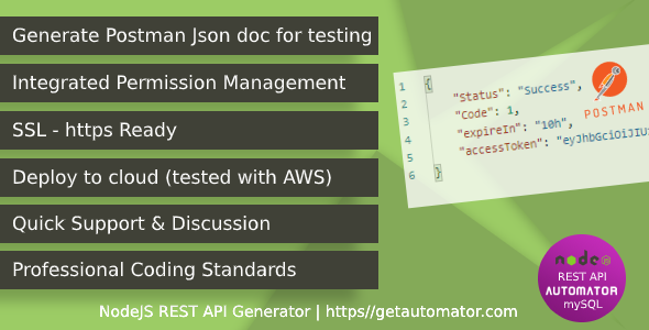 MySQL REST API Generator - Node JS MySQL CRUD REST API 