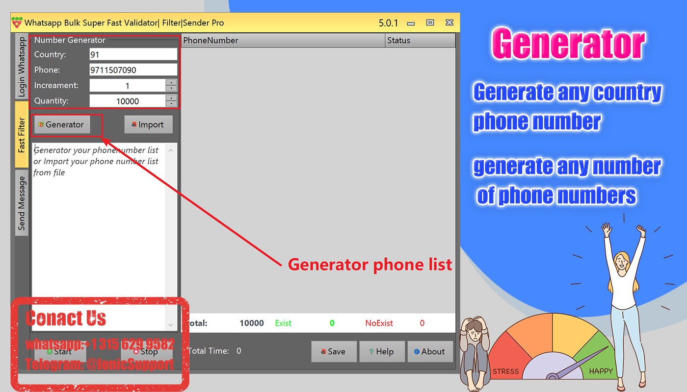 WhatsApp Phone Numbers Super Filter & Validator & Sender Pro 5.2.3