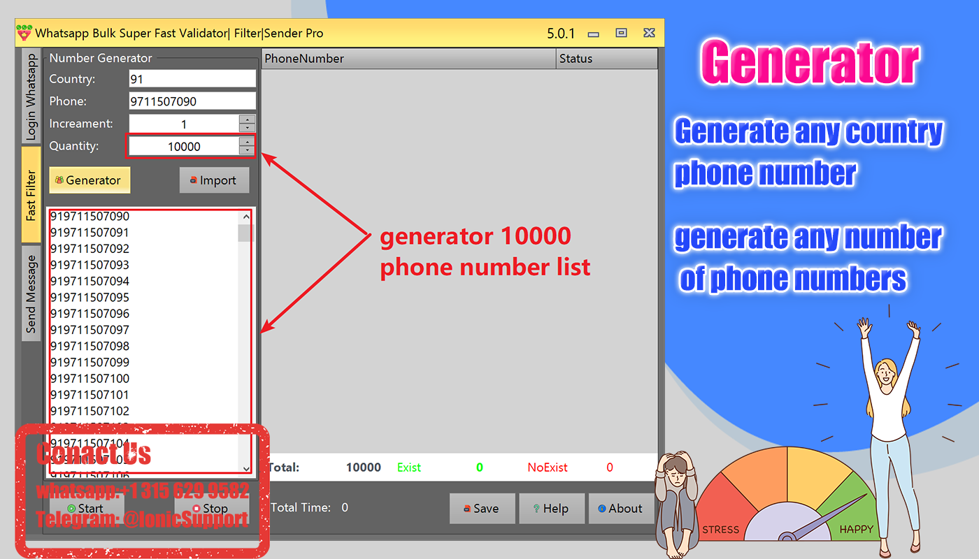 WhatsApp Phone Numbers Super Filter & Validator & Sender Pro 5.2.3
