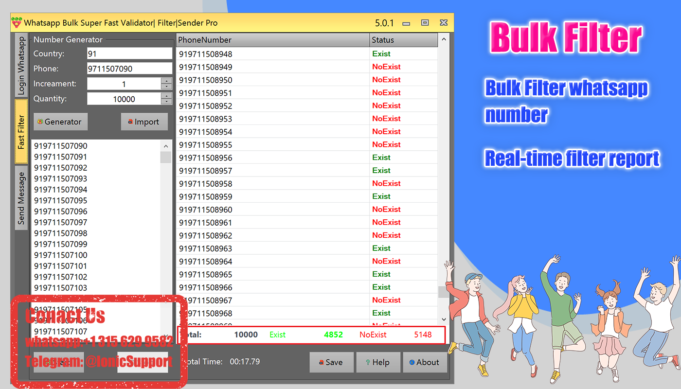 WhatsApp Phone Numbers Super Filter & Validator & Sender Pro 5.2.3