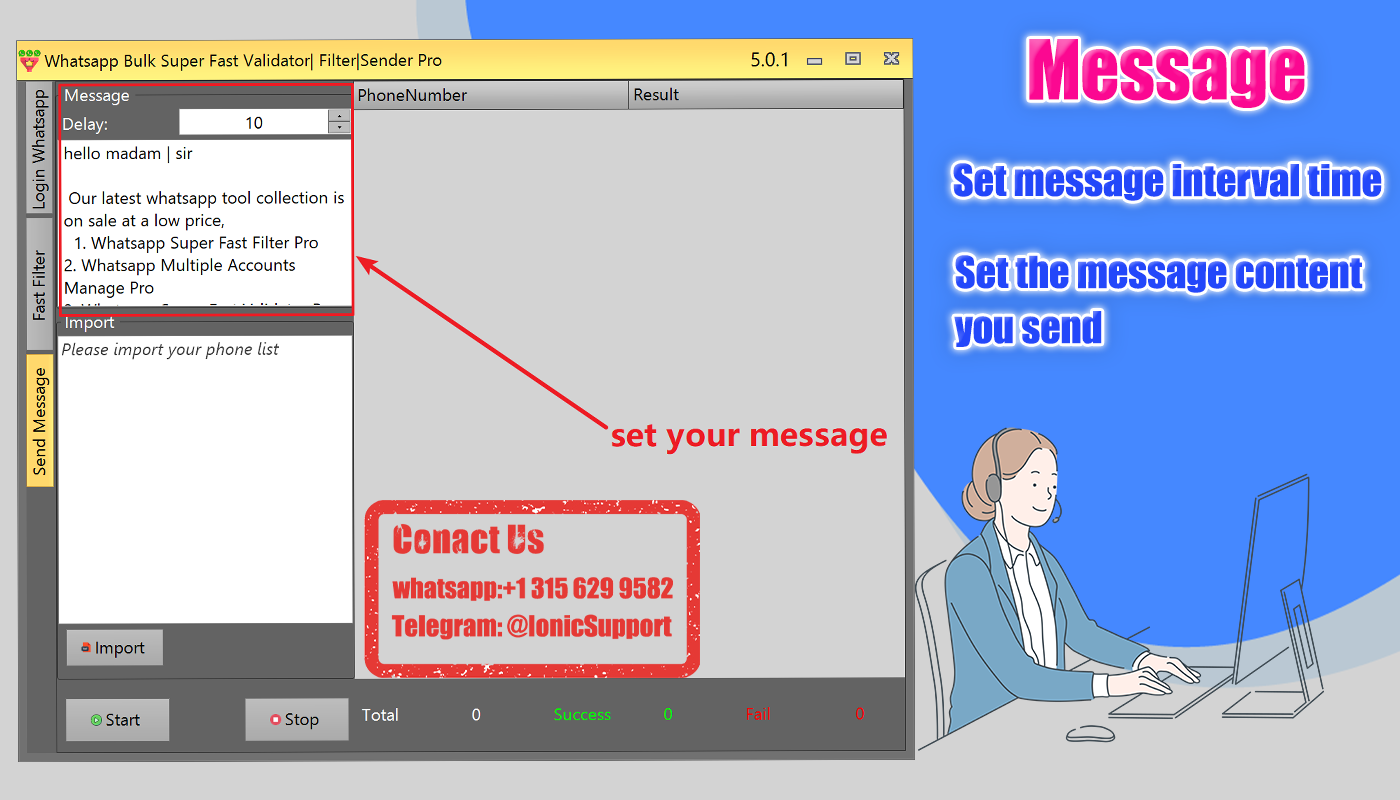 WhatsApp Phone Numbers Super Filter & Validator & Sender Pro 5.2.3