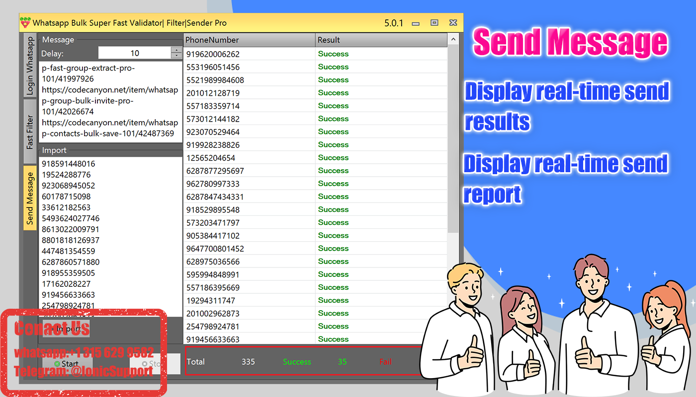 WhatsApp Phone Numbers Super Filter & Validator & Sender Pro 5.2.3