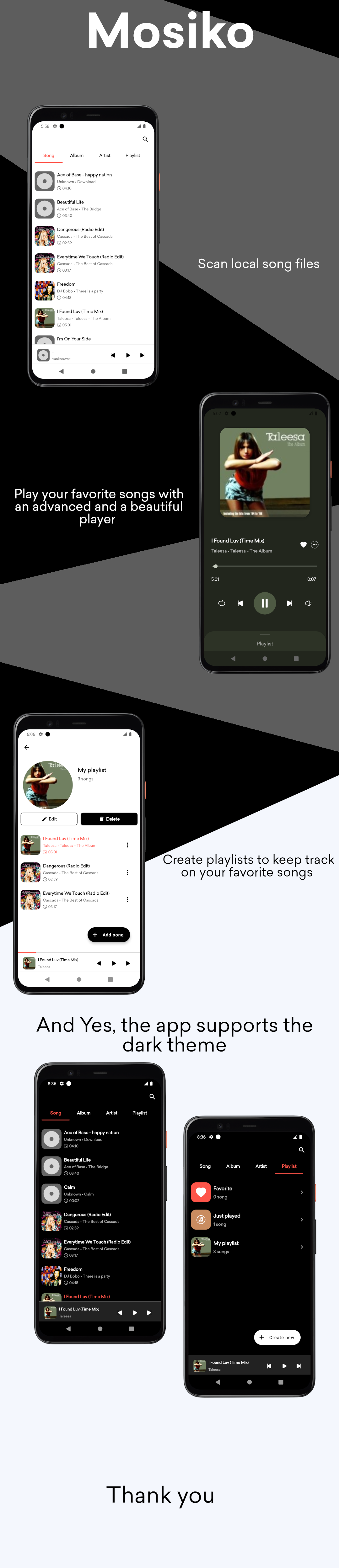 Mosiko - Advanced native Android music player - 1
