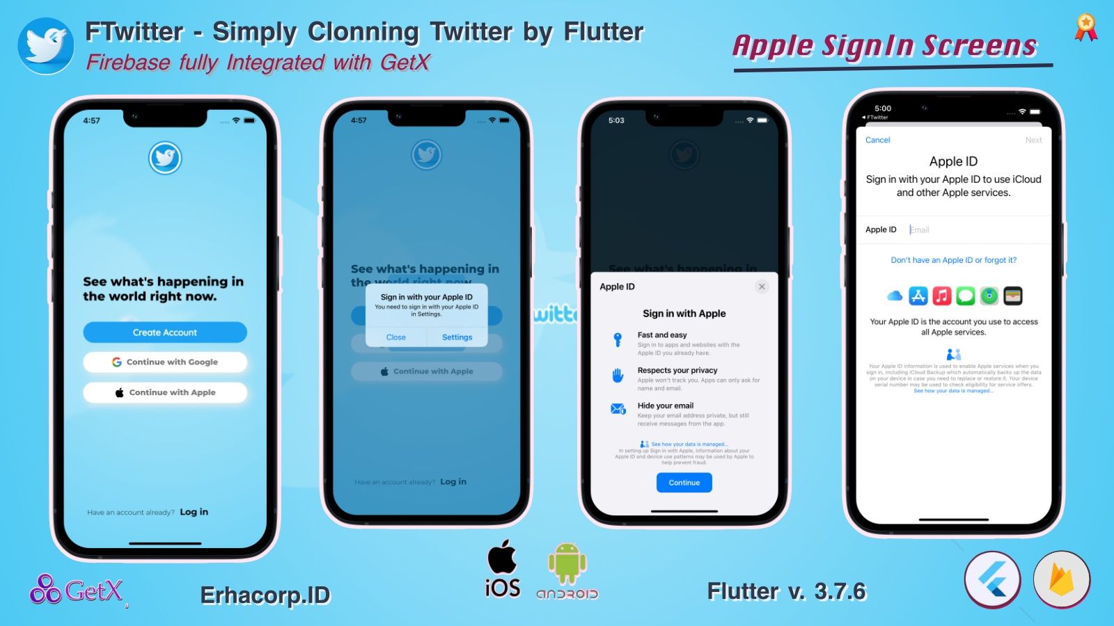 FTwitter - Clone Simply Twitter Flutter App with Multi Payments | Firestore | GetX - 5