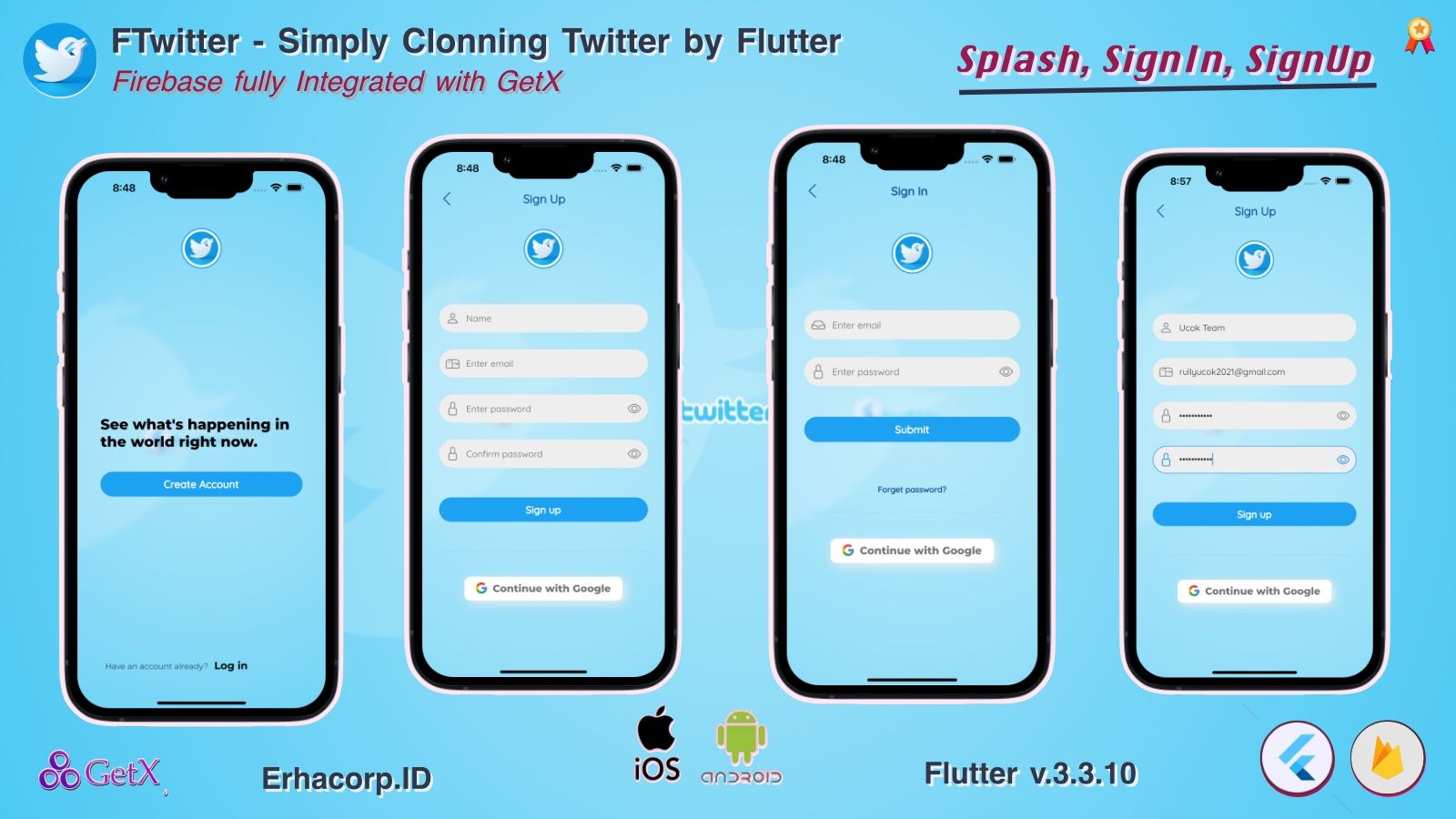 FTwitter - Clone Simply Twitter Flutter App with Multi Payments | Firestore | GetX - 8