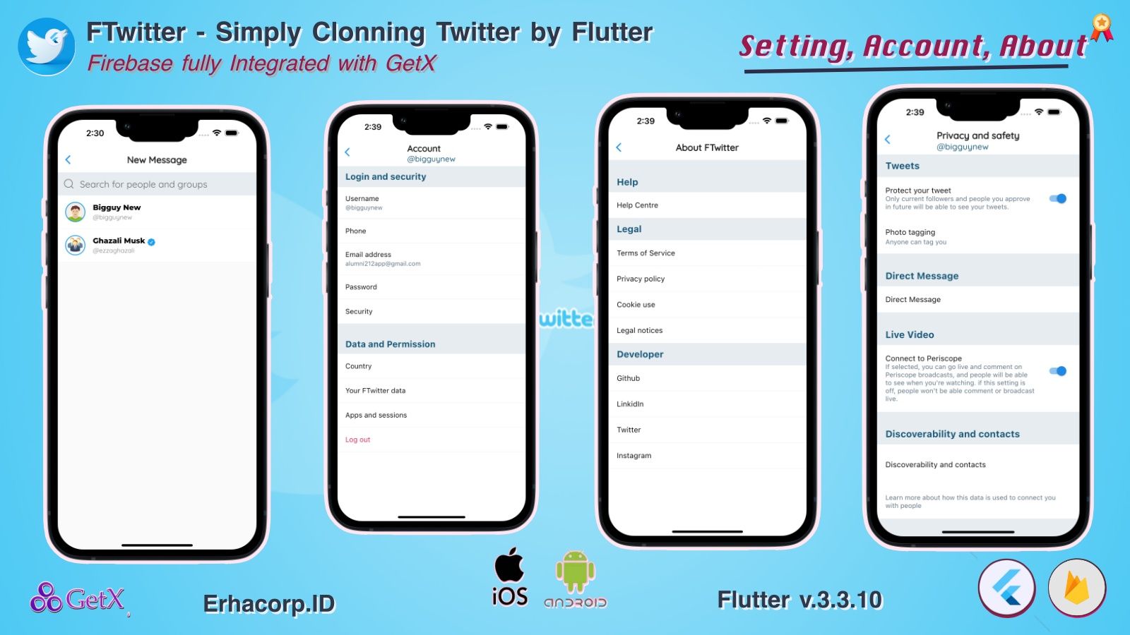 FTwitter - Clone Simply Twitter Flutter App with Multi Payments | Firestore | GetX - 17