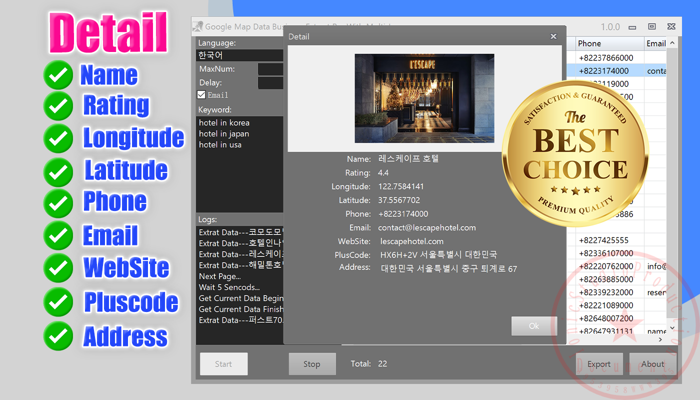 Google Map Business Extractor Pro with Multi-Language-detail