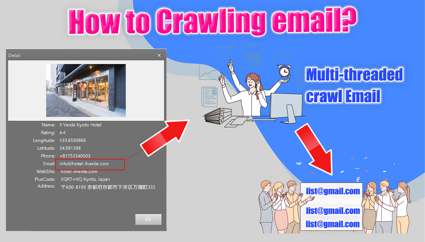 Google Map Business Extractor Pro Multi-threaded crawl Email(Efficient, fast, extract email)