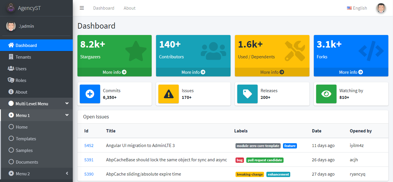 AgencyST - Angular 10 / .Net Core / Startup Template - Admin Panel & Stylish Home Page - 9