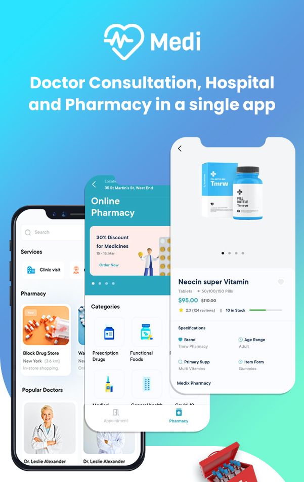 Medi - Doctor Appointment Booking Flutter App UI Template - 3