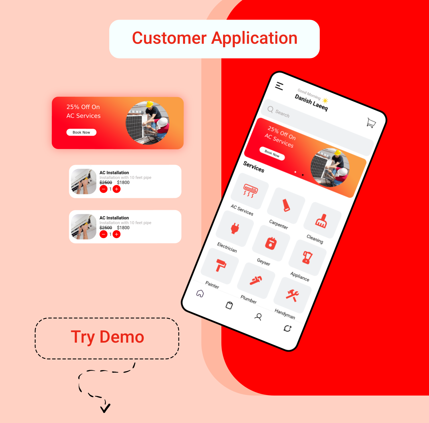 VCare On-Demand Home Services Complete Solution | Customer | Provider | Admin Panel - 8