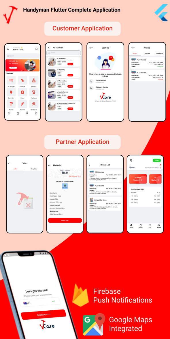 VCare Handyman Solution Flutter