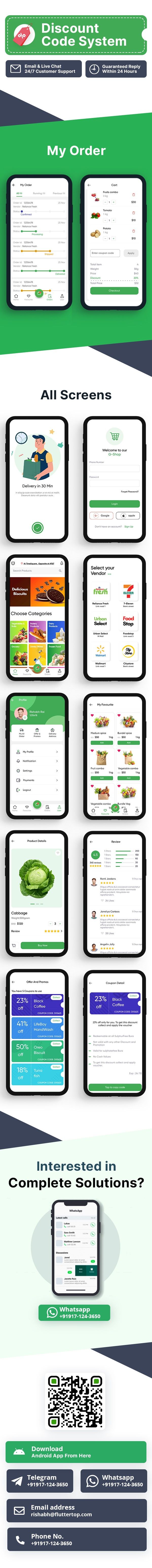 Grocery App Multivendor Flutter UI Kit - 12