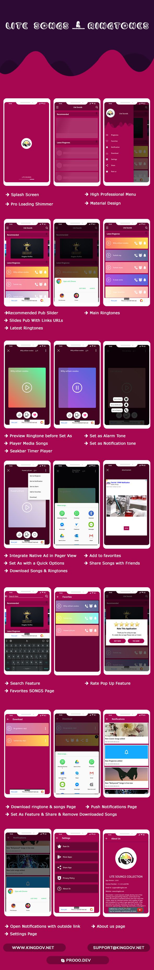 Lite Ringtones &  Sounds 2020 - AdMob & Facebook Ads & Push Notifications - 2
