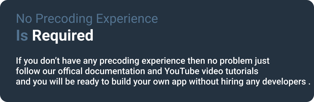 No Coding Experience Required